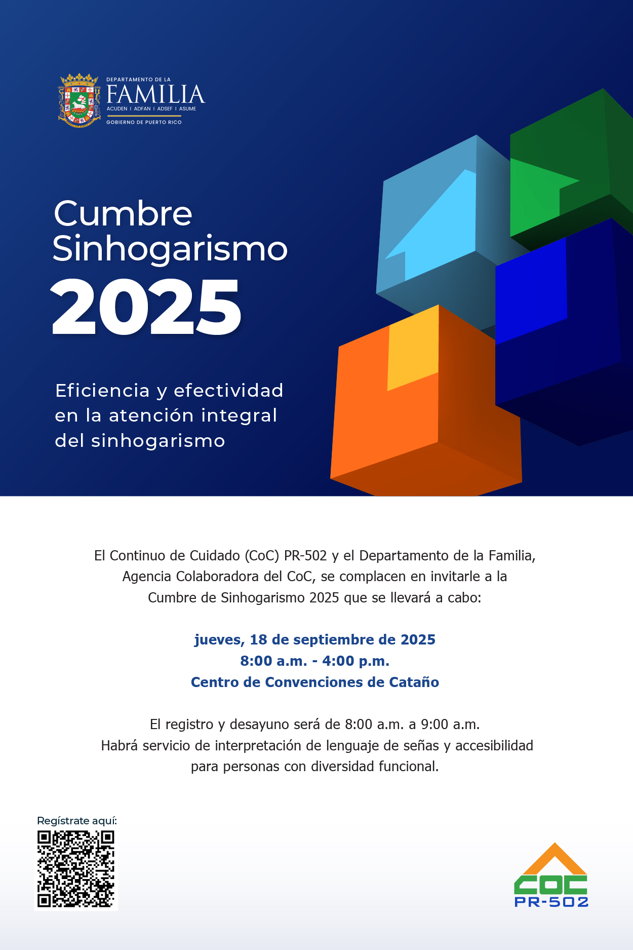 Invitación Cumbre Sinhogarismo 2025